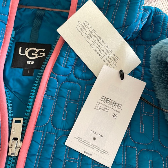 NWT UGG Iggy Sherpa Half Zip Pullover size large - Picture 10 of 10
